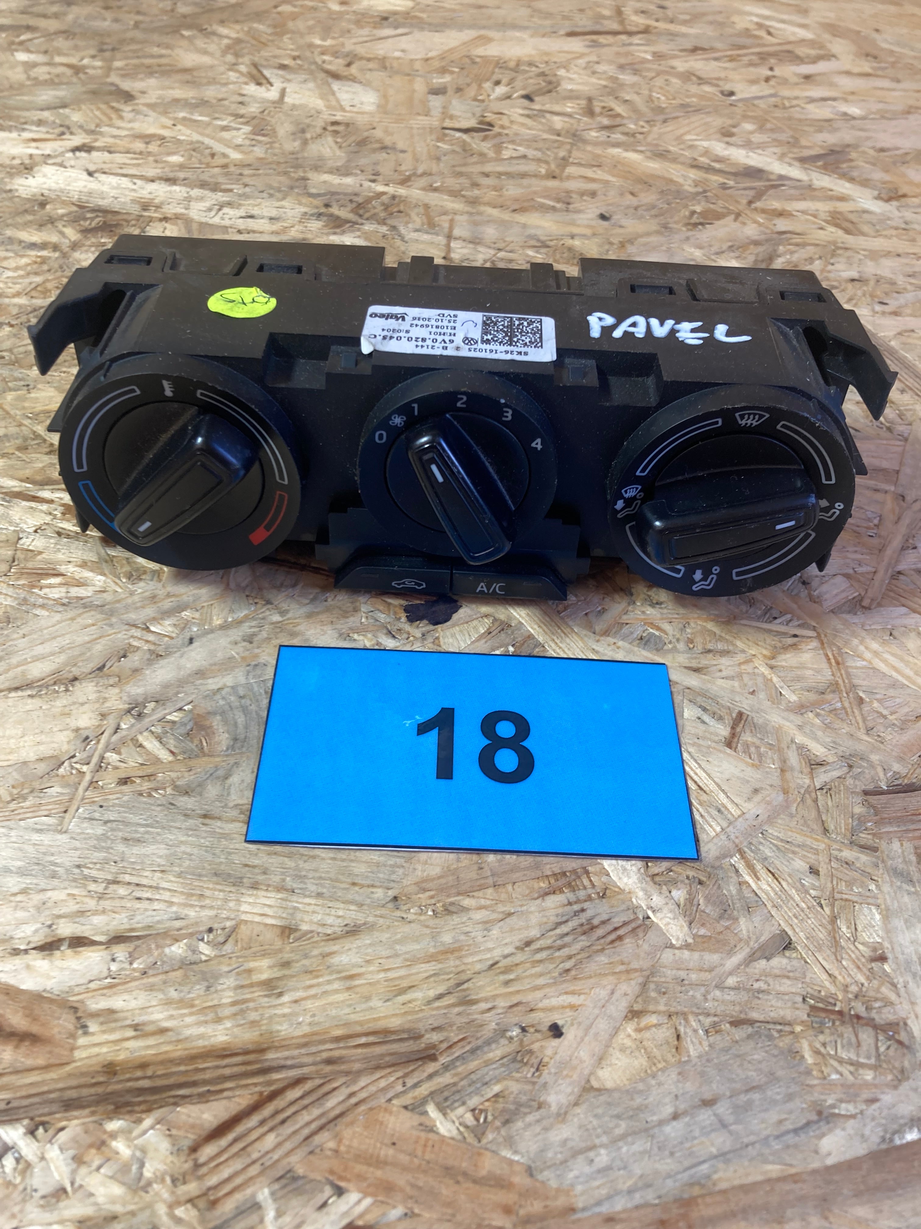 Ovládání topení Škoda Fabia III, 3 6V0820045C