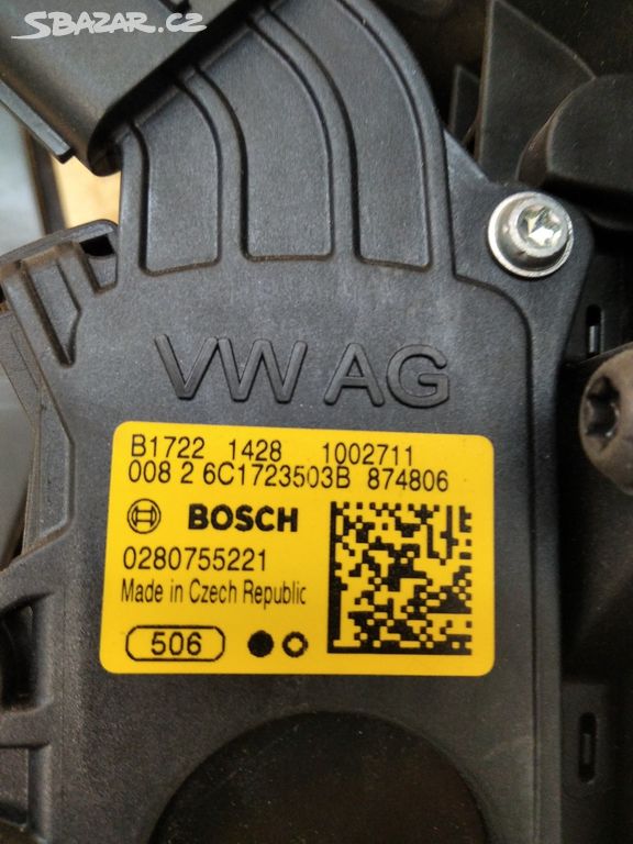 plynový pedál ŠKODA Fabia III 6V0 6C1723503B