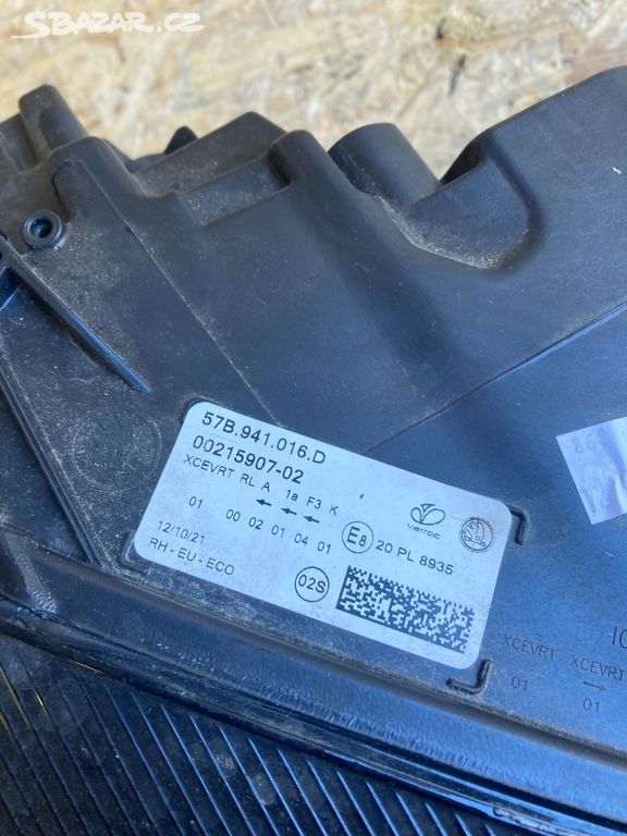 škoda karoq, pravé přední světlo LED, 57B941016D