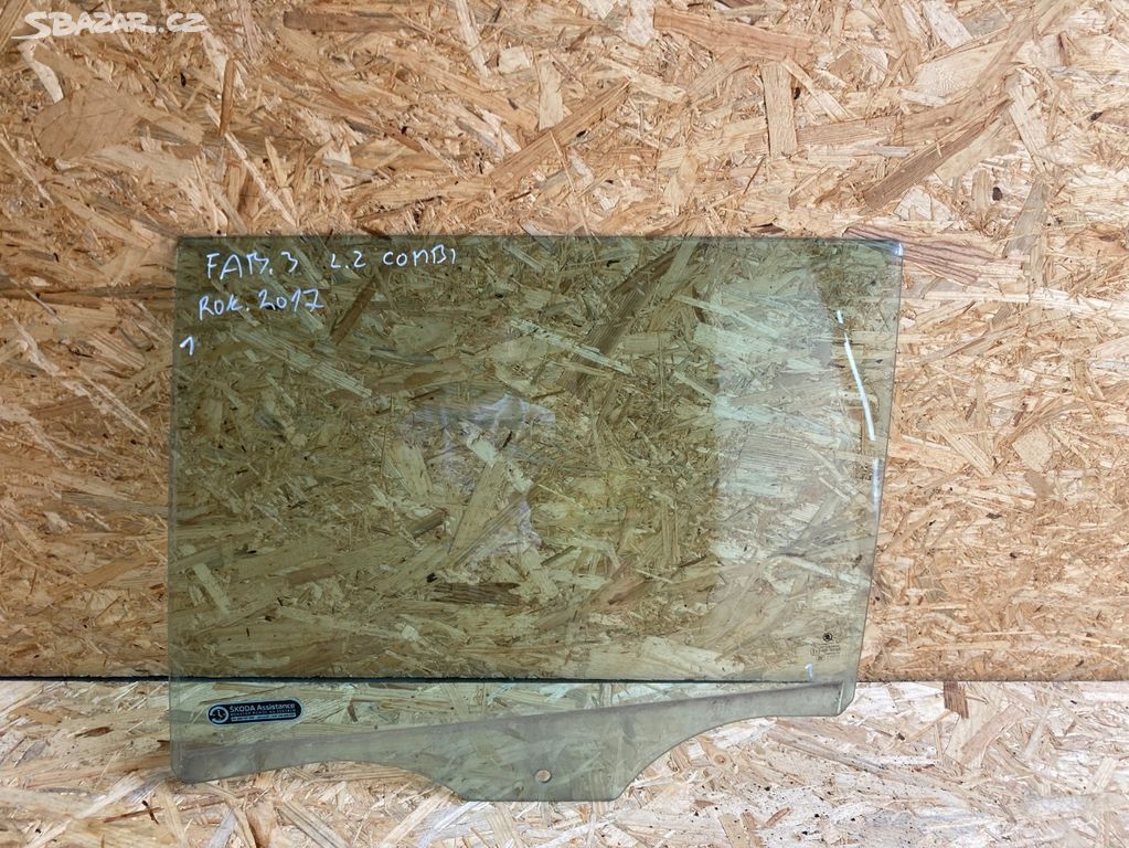 škoda fabia III-3 kombi, sklo levých zadních dveří