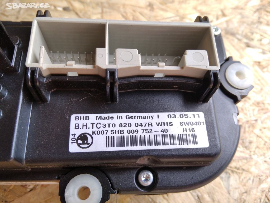 Ovladani panel klimatizace klimatronic 5HB009752