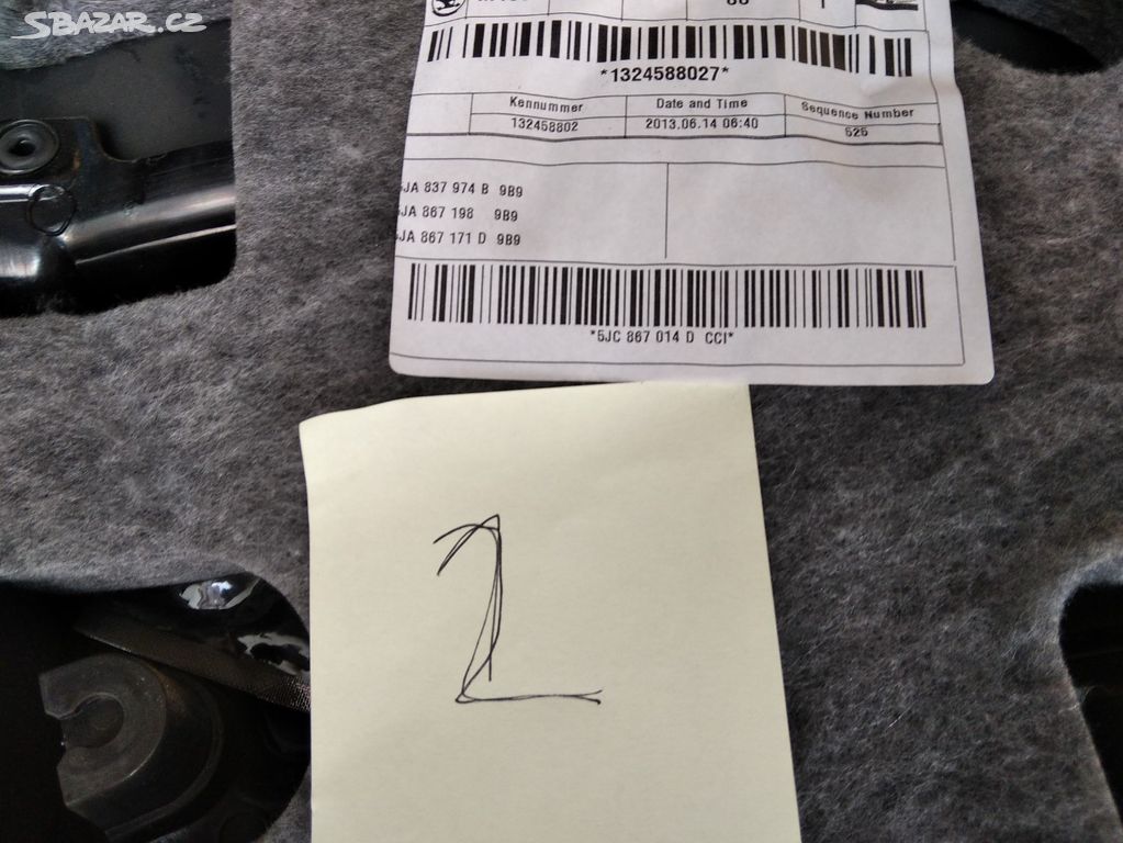 Rapid výplň dveří pravá přední 5JC867014D