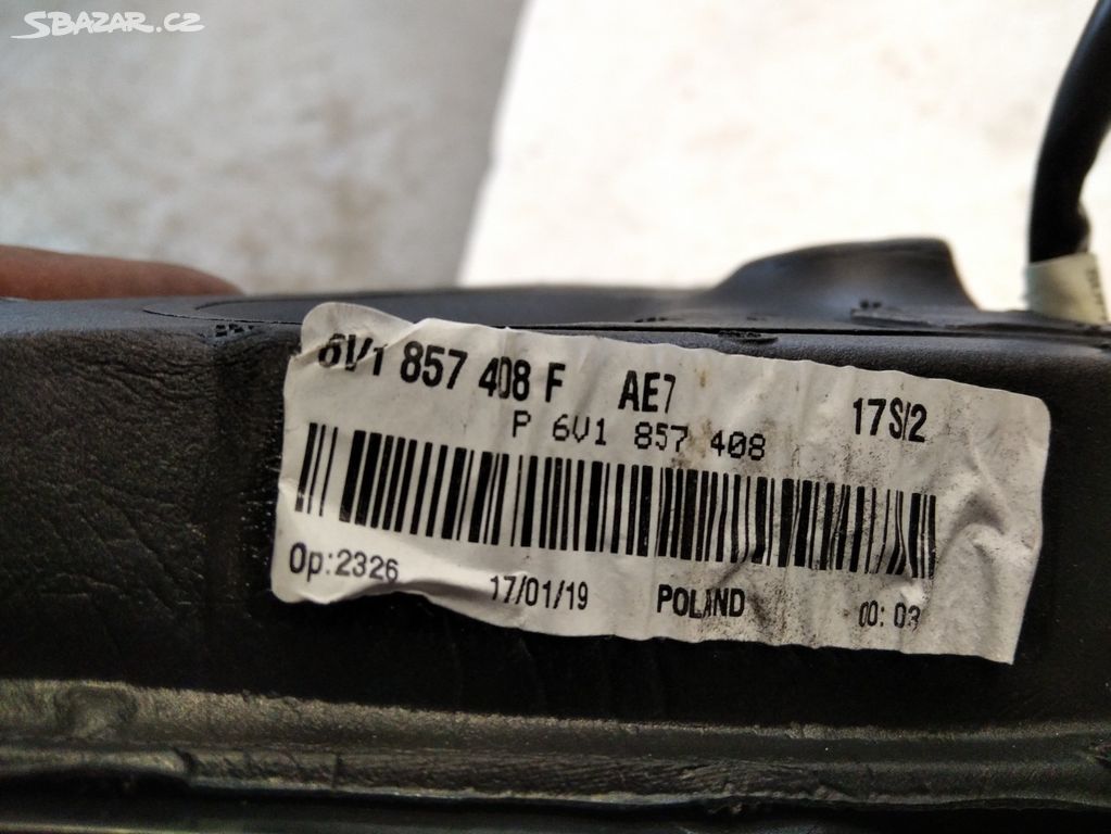 6V1857408F Fabia III zrcátko pravé 6 pin komplet