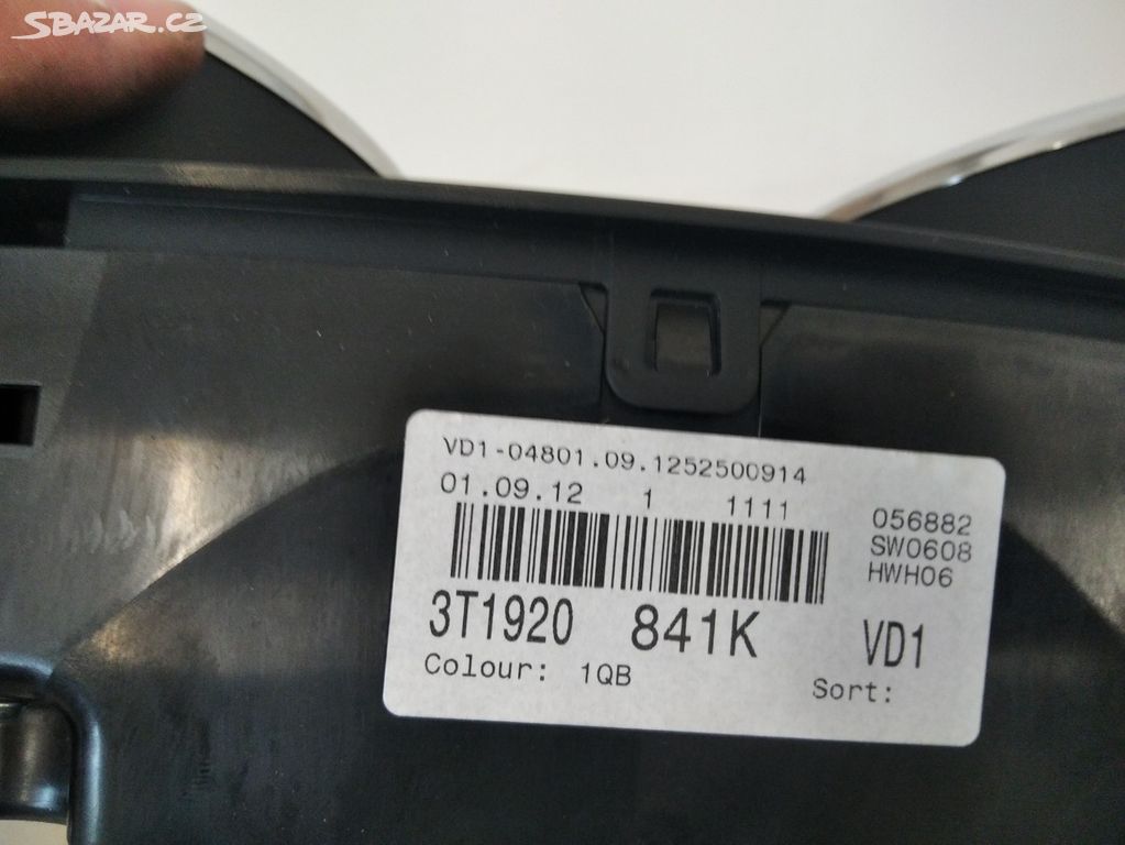 Škoda superb II, budíky 3T1 920 841 K