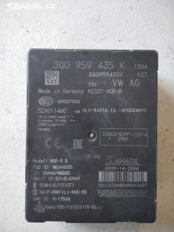 3Q0959435K řídící jednotka KESSY